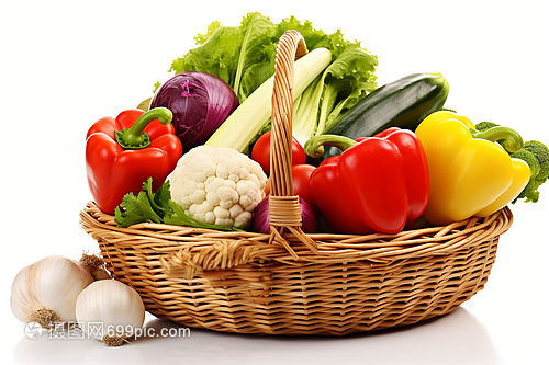 新鮮蔬菜的籃子